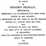 Epitaphe Benjamin Franklin