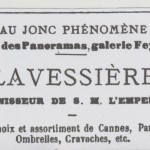 Publicité Lavessière Au jonc phénomène 1862