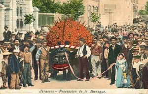Procession de la Tarasque à Tarascon, carte postale
