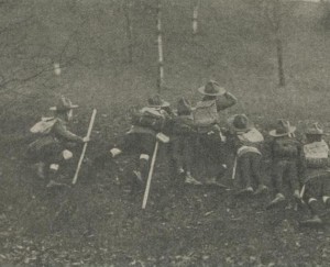 Exercices militaires de collégiens  anglais - 1909
