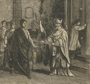 Saint Amator remet son bâton à Germain
