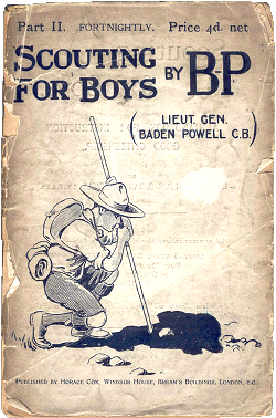 Page de garde de la seconde partie du livre  Scouting for boys, 1ère édition, 1908