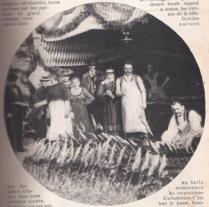 Baguettes porte-harengs à Munich en 1910