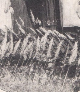 Baguettes porte-harengs à Munich en 1910 -détail