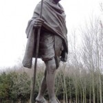 Gandhi - statue au parc de l'Etoile à Strasbourg