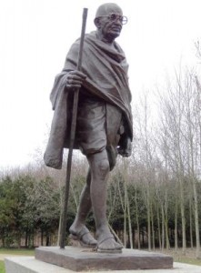 Gandhi - statue au parc de l'Etoile à Strasbourg