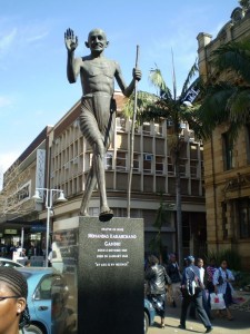 Gandhi - statue à Pitermaritzburg en Afrique du sud