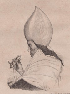 Sceptre de prêtre bouddhiste en 1830