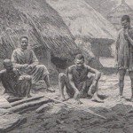 Sorcier africain et son bâton