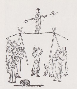 Equilibristes chinois au XVIIIe siècle