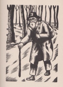 Le Vagabond bois gravé de Delatousche 1933