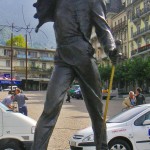 11 Montreux Suisse Statue de Freddy Mercury ( Farrokh Bulsara ) chanteur du groupe Queen