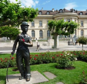 23 Vevey Suisse Statue de charlie chaplin acteur réalisateur