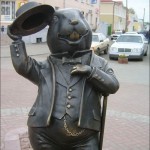 29 Bobrouïsk Bielorussie Sculpture du castor, symbole de la ville de Bobrouïsk