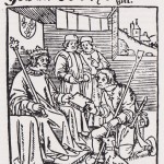Roi et berger gravure sur bois XIVe ou XVe siècle