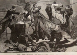 Assassinat à Saint-Petersbourg du colonel Soudeikine, chef de la Police russe - 1884