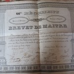Brevet de Maître Ancône 1836