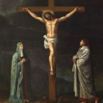 Le Christ en croix entre la Vierge Marie et saint Jean
